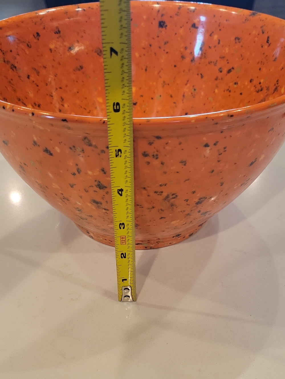 Vintage Confetti Orange Large Mixing/ Serving Bowl - Picture 5 of 5